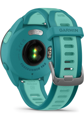 Смарт-годинник Garmin Forerunner 165 Music з силіконовим ремінцем бірюзового кольору