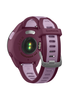 Смарт-годинник Garmin Forerunner 165 Music з силіконовим ремінцем ягідного кольору