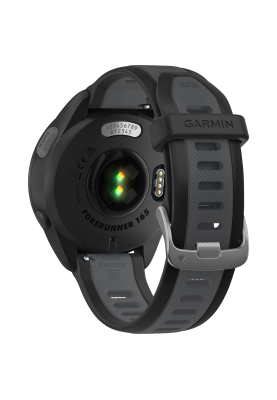 Смарт-годинник Garmin Forerunner 165 Music з чорним силіконовим ремінцем