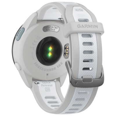 Смарт-годинник Garmin Forerunner 165 Music з білим силіконовим ремінцем