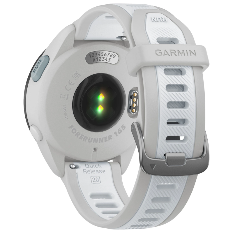 Смарт-годинник Garmin Forerunner 165 з білим силіконовим ремінцем