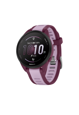 Смарт-годинник Garmin Forerunner 165 Music з силіконовим ремінцем ягідного кольору