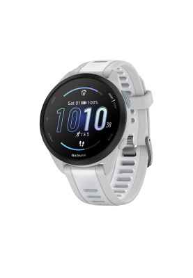 Смарт-годинник Garmin Forerunner 165 з білим силіконовим ремінцем