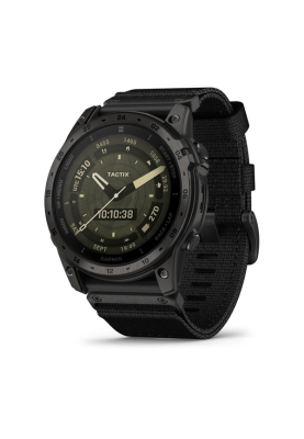 Смарт-годинник Garmin Tactix 7 AMOLED Edition з адаптивним кольоровим екраном чорного кольору з нейлоновим ремінцем