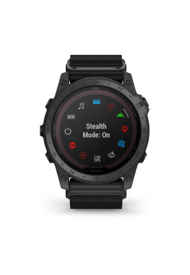 Смарт-годинник Garmin Tactix 7 AMOLED Edition з адаптивним кольоровим екраном чорного кольору з нейлоновим ремінцем