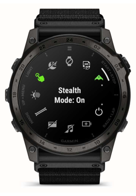 Смарт-годинник Garmin Tactix 7 AMOLED Edition з адаптивним кольоровим екраном чорного кольору з нейлоновим ремінцем