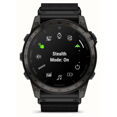 Смарт-часи Garmin Tactix 7 AMOLED Edition з адаптивним кольоровим екраном чорного кольору з нейлоновим ремінцем