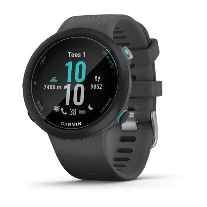 Смарт-годинник Garmin Swim 2 з силіконовим ремінцем чорного кольору