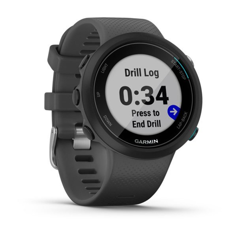 Смарт-годинник Garmin Swim 2 з силіконовим ремінцем чорного кольору