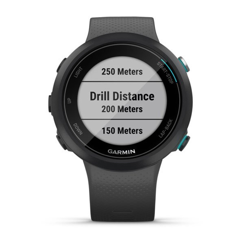 Смарт-годинник Garmin Swim 2 з силіконовим ремінцем чорного кольору