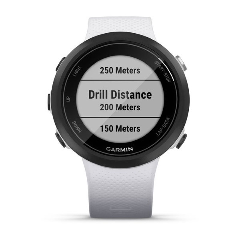 Смарт-годинник Garmin Swim 2 з силіконовим ремінцем білого кольору