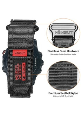 Ремінець для Garmin HEMSUT 22mm Nylon середній розмір для зап'ястя 185-210мм