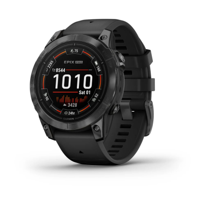Смарт-годинник Epix Pro Gen 2  Standard Edition 47 мм корпус сланцевий сірий з чорним силіконовим ремінцем