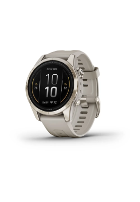 Смарт-годинник Epix Pro Gen 2 Sapphire Edition 42 мм золотавий зі бежевим силіконовим ремінцем