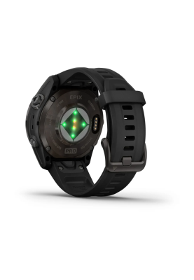 Смарт-годинник Epix Pro Gen 2  Sapphire Edition 42 мм корпус титановий сірий карбон DLC з чорним силіконовим ремінцем