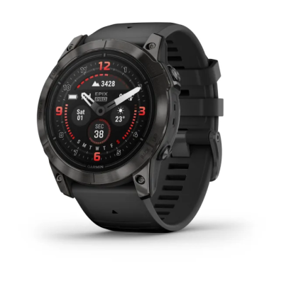 Смарт-годинник Epix Pro Gen 2 Sapphire Edition 51 мм корпус титановий сірий карбон DLC з чорним ремінцем