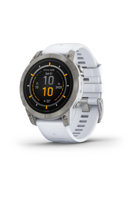 Смарт-годинник Epix Pro Gen 2 Sapphire Edition 47 мм корпус титановий з білим ремінцем