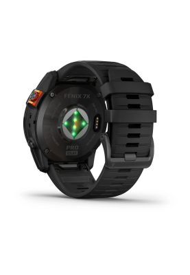 Смарт-годинник Garmin Fenix 7X Pro Solar Edition сланцевий сірий з чорним силіконовим ремінцем