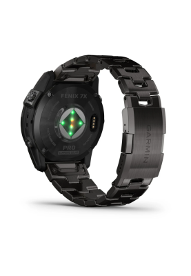 Смарт-годинник Garmin Fenix 7X Pro Sapphire Solar Edition карбоновий сірий титановий DLC корпус з вентильованим титановим браслетом