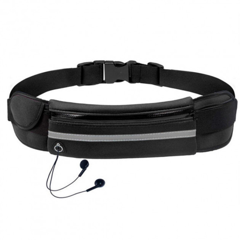 Сумка для бігу  Спортивна сумка на пояс EasyRun Влагостойкая Black