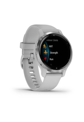 Garmin Venu 2S Silver Bezel with Mist Gray Case and Silicone Band