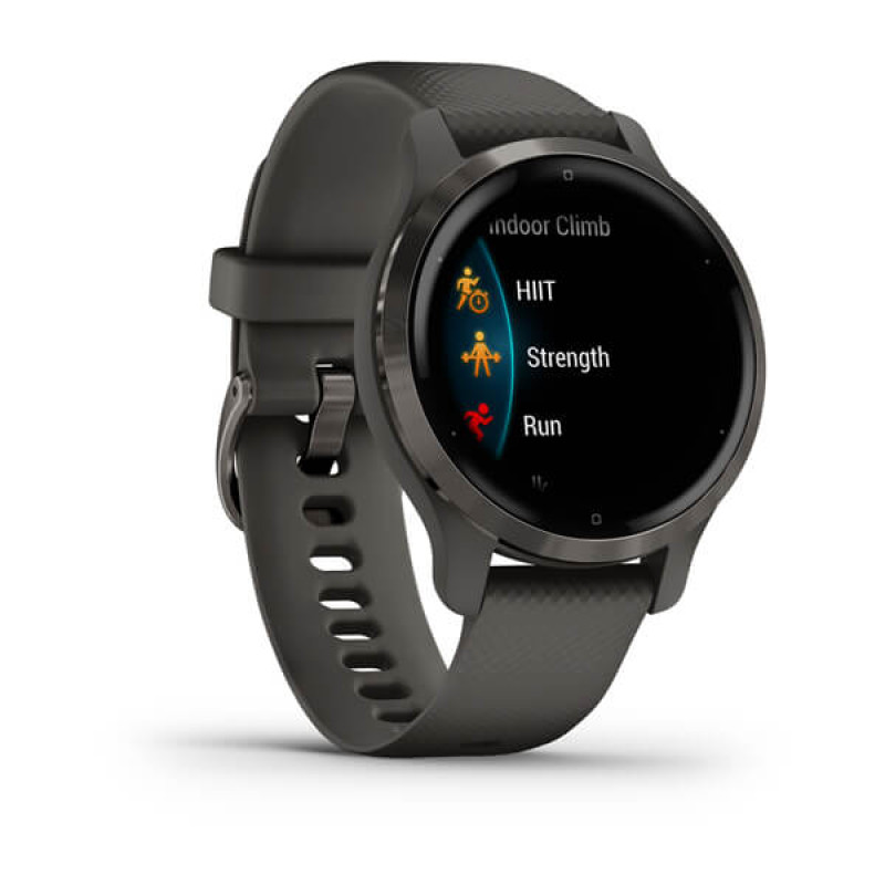 Garmin Venu 2S Slate Bezel with Graphite Case and Silicone Band