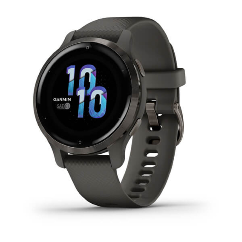 Garmin Venu 2S Slate Bezel with Graphite Case and Silicone Band