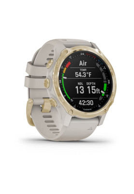 Годинник для дайвінгу Garmin Descent Mk2S Light Gold with Light Sand Silicone Band