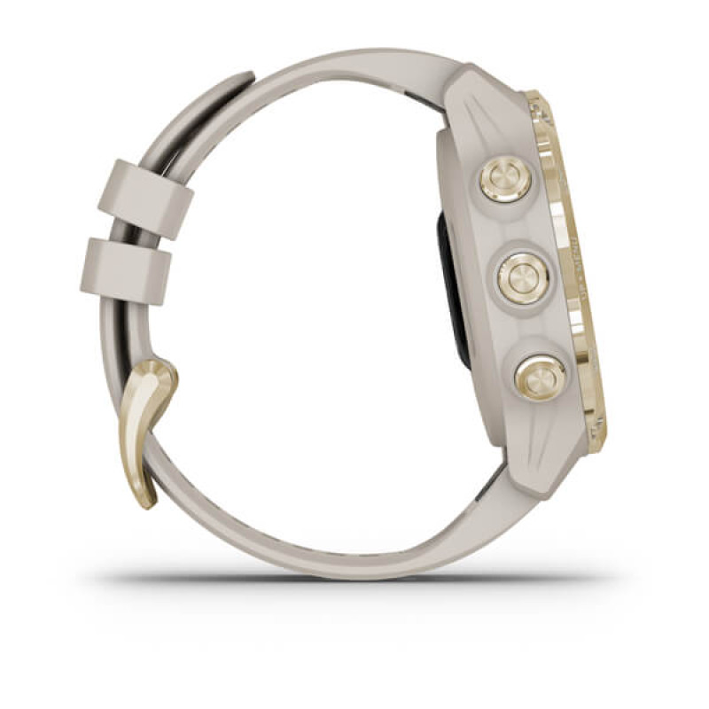 Годинник для дайвінгу Garmin Descent Mk2S Light Gold with Light Sand Silicone Band