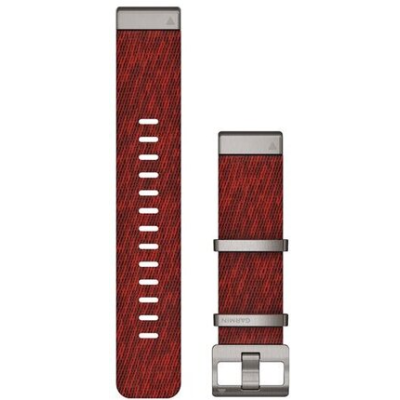 Ремінець Garmin MARQ, QuickFit 22m, Jacquard Weave Nylon Strap, Red Bands for Smart watches