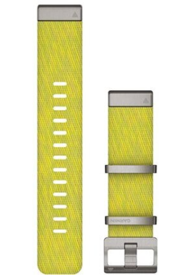 Ремінець Garmin MARQ, QuickFit 22m, Jacquard Weave Nylon Strap, Yel/Green Bands for Smart watches