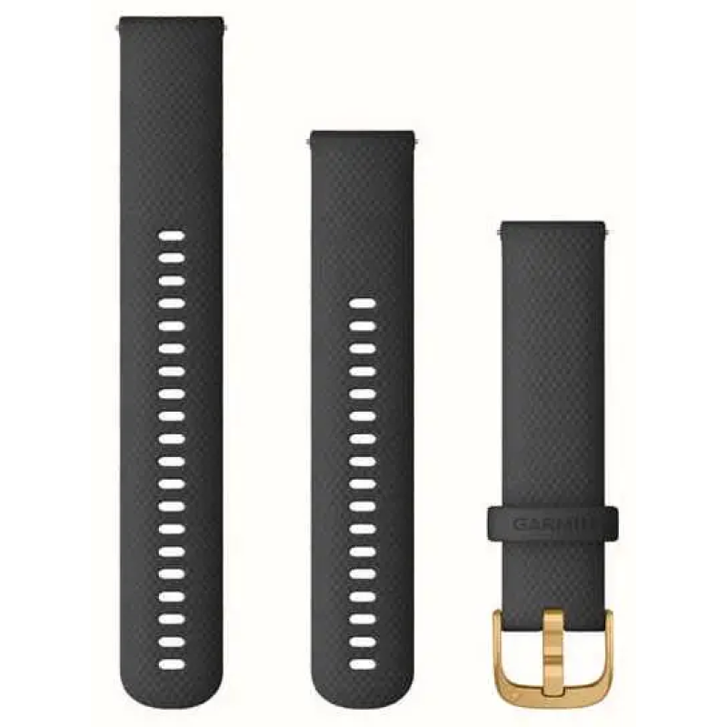 Ремінець Garmin Venu, 20mm Band, Black/Gold Band