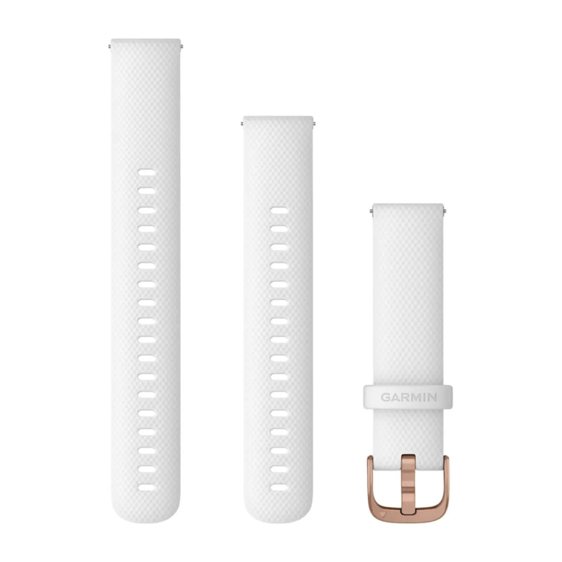 Ремінець Garmin Venu 2S, 18mm Band, White+Rose Gold Band
