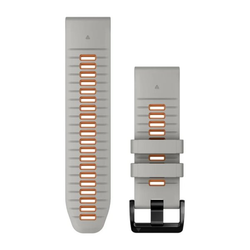 Ремінець Garmin epixPRO (g2), 26mm QuickFit Gry/Ember Orang Silicone Band