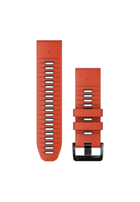 Ремінець Garmin epixPRO (g2), 26mm QuickFit FlameRed/Grpt Silicone Band