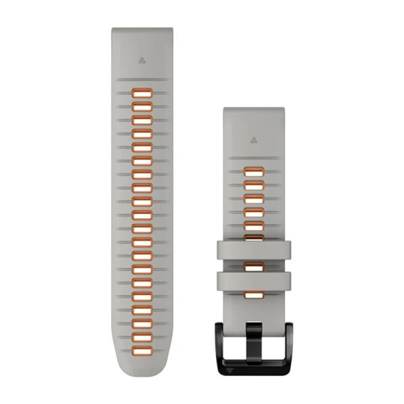 Ремінець Garmin epixPRO (g2), 22mm QuickFit Gry/EmbrOrng Silicone Band