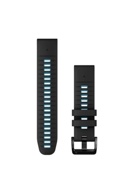 Ремінець Garmin epixPRO (g2), 22mm QuickFit,Blk/CirBlue Silicone Band