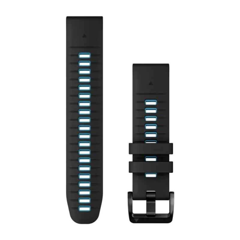 Ремінець Garmin epixPRO (g2), 22mm QuickFit,Blk/CirBlue Silicone Band