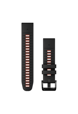 Ремінець Garmin epixPRO (g2), 22mm QuickFit Blk/Flm Red Silicone Band