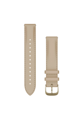 Ремінець Garmin Forerunner Venu Venu Sq Vivoactive Vivomove 18mm Band, Light Sand Leather + Cream Gold