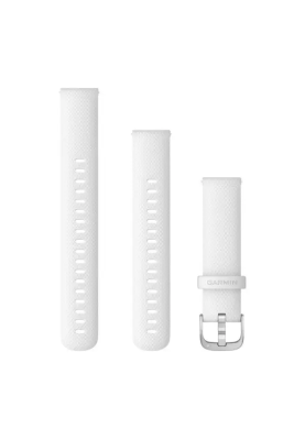 Ремінець Garmin Forerunner Venu Venu Sq Vivoactive Vivomove 18mm Band, White/Silver Band