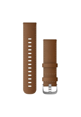 Ремінець Garmin Forerunner Venu Vivoactive 22mm Band, Brown Leather/Silver Leather Band