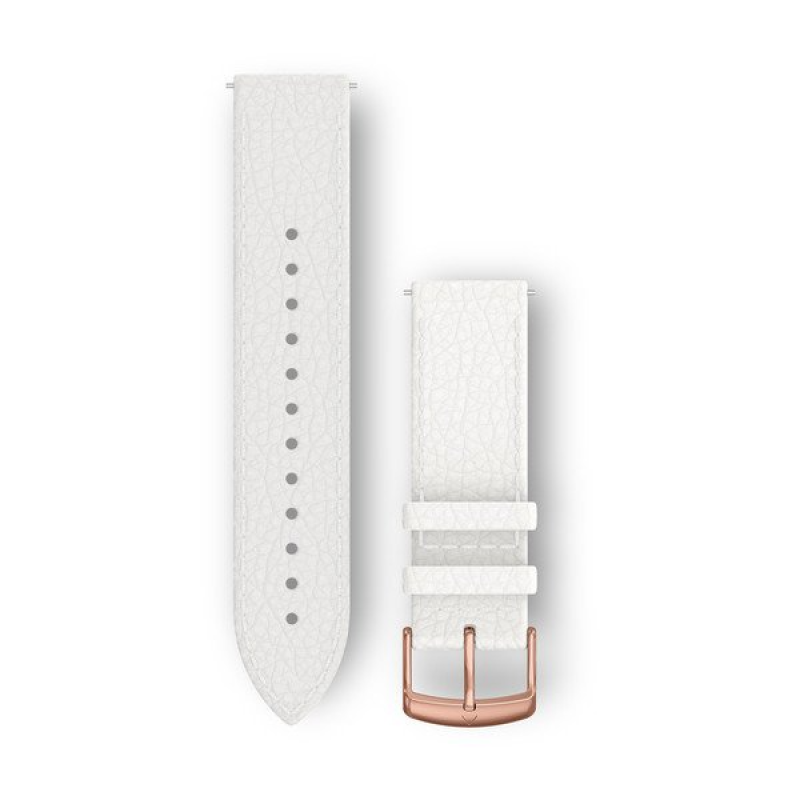 Ремінець Garmin vivomove HR Band, Italian White Leather, one-size Leather Band