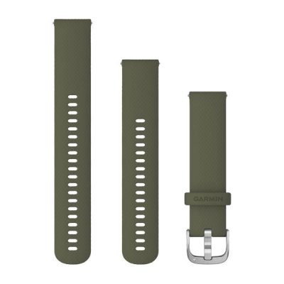 Ремінець Garmin vivomove, Style, 20mm, Silicone, Silver, Moss Band