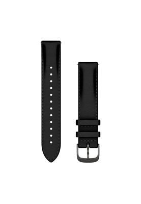 Ремінець Garmin Forerunner Venu Venu Sq Vivoactive Vivomove 18mm Band, Black Leather + Brushed Slate