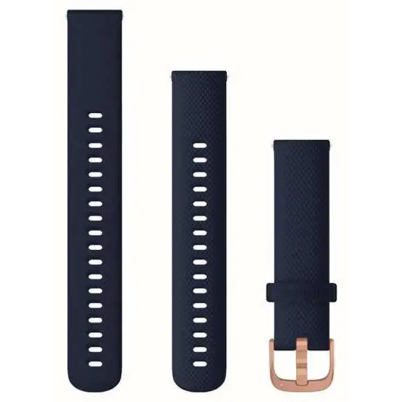 Ремінець Garmin vivomove3S, 18mm, Silicone, Rose Gold, Navy Band