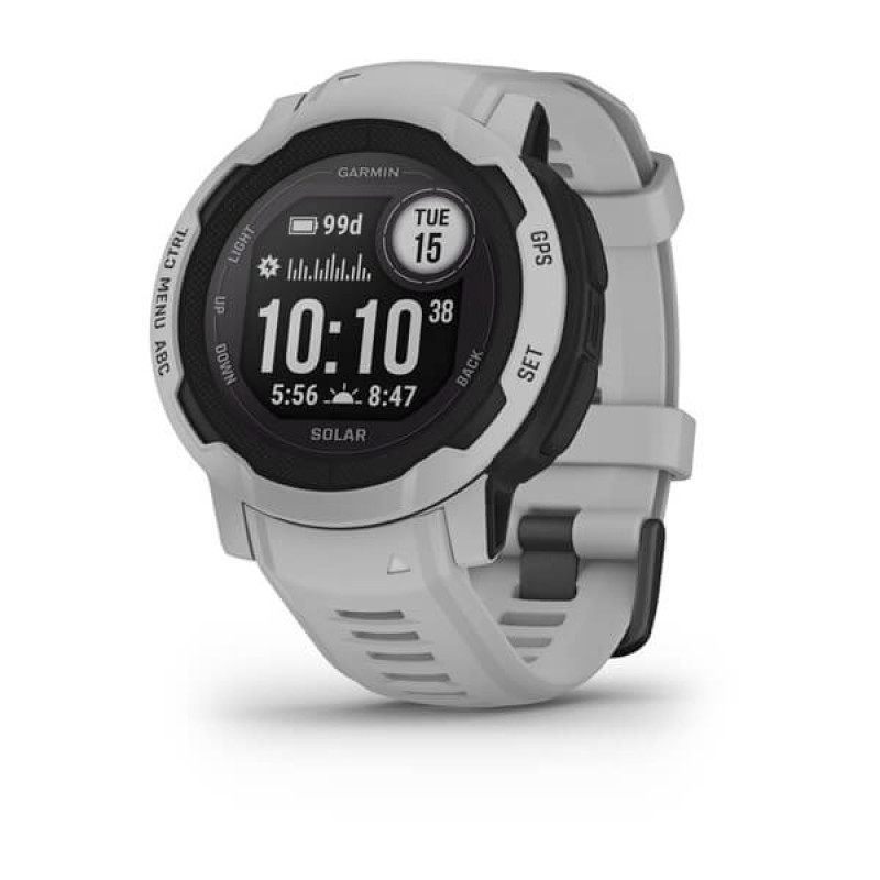 Смарт-годинник Garmin Instinct 2 Solar з сірим силіконовим ремінцем