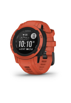 Смарт-годинник Garmin Instinct 2S з червоним силіконовим ремінцем