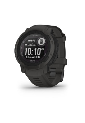 Смарт-годинник Garmin Instinct 2 Solar з силіконовим ремінцем кольору графіт