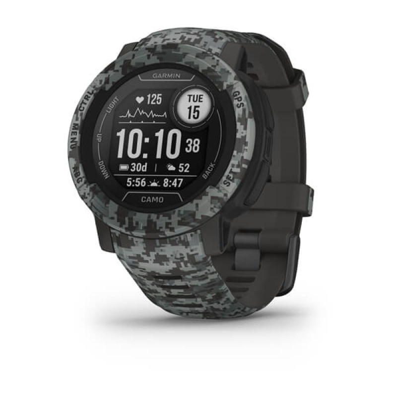 Смарт-годинник Garmin Instinct 2 Camo Edition з силіконовим ремінцем кольору графіт